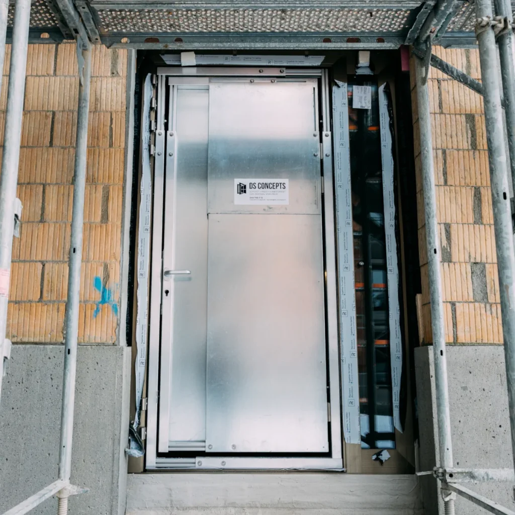 Bauzeittüre, DS Concepts, die clevere Bauzeittüre für ihre Baustelle, schützt hochwertige Türen während der Bauzeit