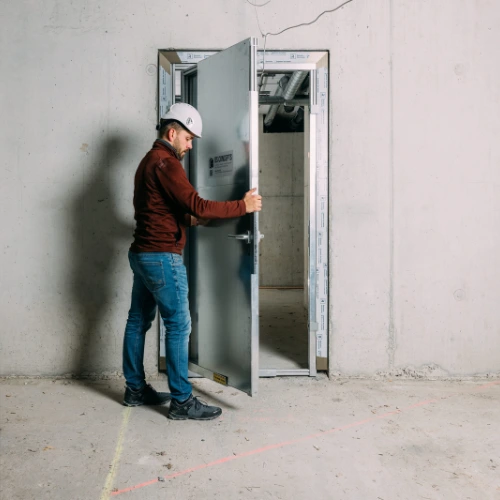 Bauzeittüre von DS Concepts, die clevere Bauzeittüre für ihre Baustelle, schützt hochwertige Aussentüren während der Bauzeit