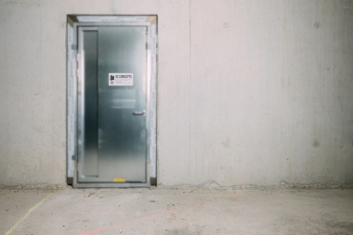 Bautüre DS Concepts, die clevere Bauzeittüre für ihre Baustelle, schützt hochwertige Aussentüren während der Bauzeit